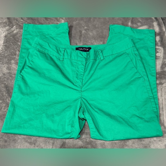 Nautica Cotton Blend Green Chinos - Picture 3 of 9